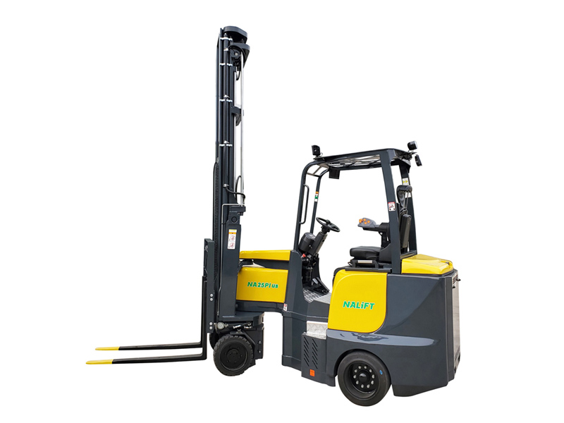 Narrow aisle forklift in rubber industry